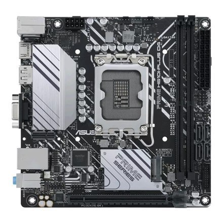 Asus PRIME H610I-PLUS D4-CSM Rodzina procesorów Intel, Gniazdo procesora LGA1700, DDR4 DIMM, Gniazda pamięci 2, Obsługiwane inte Asus PRIME H610I-PLUS D4-CSM Rodzina procesorów Intel, Gniazdo procesora LGA1700, DDR4 DIMM, Gniazda pamięci 2, Obsługiwane inte