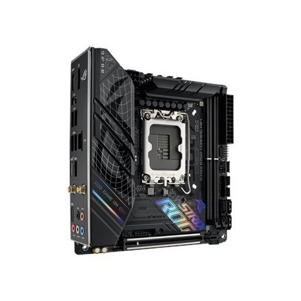 Asus ROG STRIX B760-I GAMING WIFI Rodzina procesorów Intel, Gniazdo procesora LGA1700, DDR5 DIMM, Gniazda pamięci 2, Obsługiwane Asus ROG STRIX B760-I GAMING WIFI Rodzina procesorów Intel, Gniazdo procesora LGA1700, DDR5 DIMM, Gniazda pamięci 2, Obsługiwane