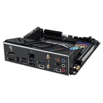 Asus ROG STRIX B760-I GAMING WIFI Rodzina procesorów Intel, Gniazdo procesora LGA1700, DDR5 DIMM, Gniazda pamięci 2, Obsługiwane Asus ROG STRIX B760-I GAMING WIFI Rodzina procesorów Intel, Gniazdo procesora LGA1700, DDR5 DIMM, Gniazda pamięci 2, Obsługiwane