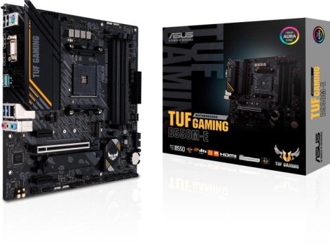 Asus TUF GAMING B550M-E Processor family AMD, Processor socket AM4, DDR4 DIMM, Memory slots 4, Supported hard disk drive interfa Asus TUF GAMING B550M-E Processor family AMD, Processor socket AM4, DDR4 DIMM, Memory slots 4, Supported hard disk drive interfa