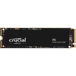 Crucial SSD P3 1000 GB, obudowa SSD M.2 2280, interfejs SSD PCIe NVMe Gen 3, prędkość zapisu 3000 MB/s, prędkość odczytu 3500 MB