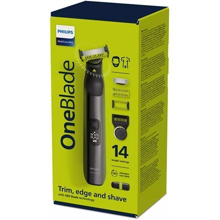 Philips OneBlade Pro 360 golarka do twarzy i ciała QP6651/61 Czas działania (maks.) 120 min, na mokro i na sucho, litowo-jonowy, Philips OneBlade Pro 360 golarka do twarzy i ciała QP6651/61 Czas działania (maks.) 120 min, na mokro i na sucho, litowo-jonowy,