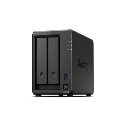 Synology DS723+ 2-kieszeniowy/AMD Ryzen R1600/2-rdzeniowy 2,6 (podstawowy)/3,1 (turbo) GHz/2 GB DDR4/2 x 3,5"xHot swap/2x1GbE/1x Synology DS723+ 2-kieszeniowy/AMD Ryzen R1600/2-rdzeniowy 2,6 (podstawowy)/3,1 (turbo) GHz/2 GB DDR4/2 x 3,5"xHot swap/2x1GbE/1x