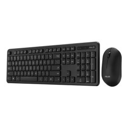 Zestaw klawiatury i myszy Asus CW100 Zestaw klawiatury i myszy, bezprzewodowy, zawiera mysz, zawiera baterie, RU, czarny