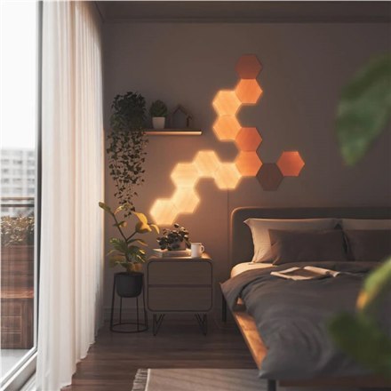 Zestaw startowy Nanoleaf Elements Wood Look Hexagons (7 paneli) Zestaw startowy Nanoleaf Elements Wood Look Hexagons (7 paneli)