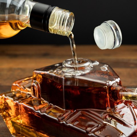Czołg szklana karafka do whisky dla niego faceta
