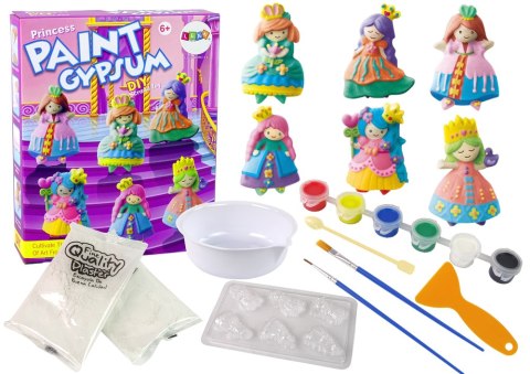 Zestaw DIY Odlewy Gipsowe Malowanie Farby Księżniczki Zestaw DIY Odlewy Gipsowe Malowanie Farby Księżniczki