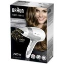 Braun Suszarka do włosów Satin Hair 5 HD 580 2500 W, ilość ustawień temperatury 3, funkcja Ionic, biały/srebrny