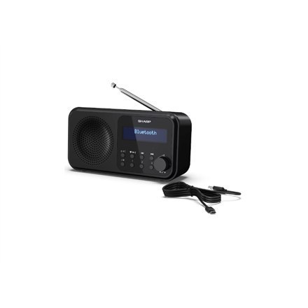 Przenośne cyfrowe radio Sharp DR-P420(BK) Tokyo, FM/DAB/DAB+, Bluetooth 5.0, USB lub zasilanie bateryjne, ciemnoczarny Przenośne cyfrowe radio Sharp DR-P420(BK) Tokyo, FM/DAB/DAB+, Bluetooth 5.0, USB lub zasilanie bateryjne, ciemnoczarny