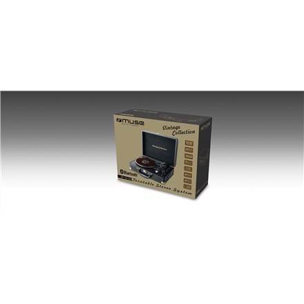 Muse Turntable Stereo System MT-103 GD 3 speeds, USB port, AUX in Muse Turntable Stereo System MT-103 GD 3 speeds, USB port, AUX in