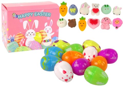 Zestaw Zabawek Wielkanocnych Pisanki Squishy Królik 12 Sztuk Zestaw Zabawek Wielkanocnych Pisanki Squishy Królik 12 Sztuk