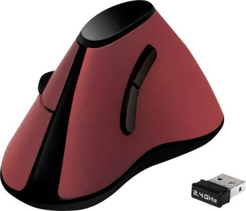 Logilink Ergonomiczna mysz pionowa ID0159 bezprzewodowa, czerwona Logilink Ergonomiczna mysz pionowa ID0159 bezprzewodowa, czerwona