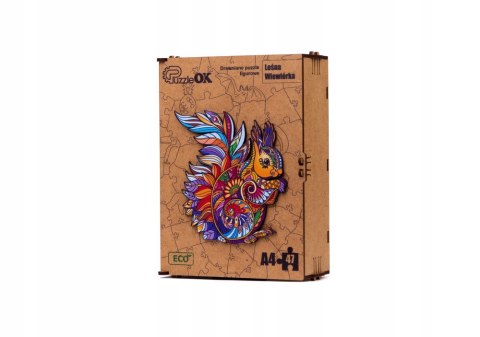 Puzzle Drewniane EKO 47 Leśna Wiewiórka A4 PuzA4-00729 Puzzle Drewniane EKO 47 Leśna Wiewiórka A4 PuzA4-00729