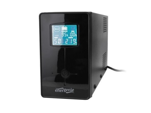 EnerGenie UPS z USB i wyświetlaczem LCD, czarny 850 VA, 510 W, 220 V