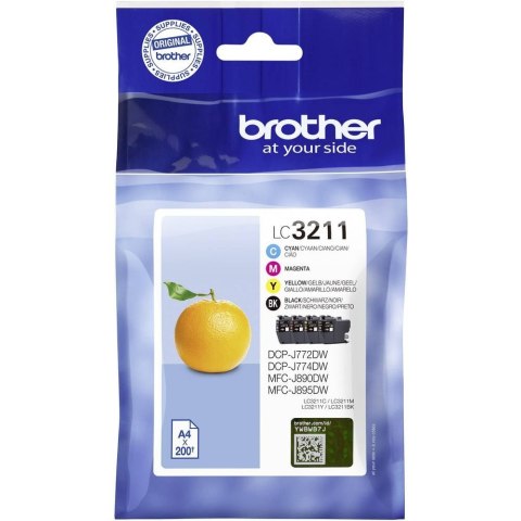 Wkład Brother Multipack LC3211VALDR, czarny, cyan, magenta, żółty