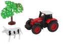Zestaw Farma Traktor Przyczepa Krowa 1:64