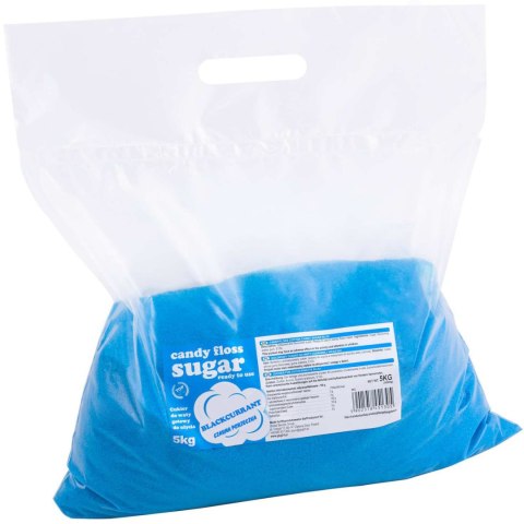 Kolorowy cukier do waty cukrowej niebieski o smaku czarnej porzeczki 5kg Kolorowy cukier do waty cukrowej niebieski o smaku czarnej porzeczki 5kg