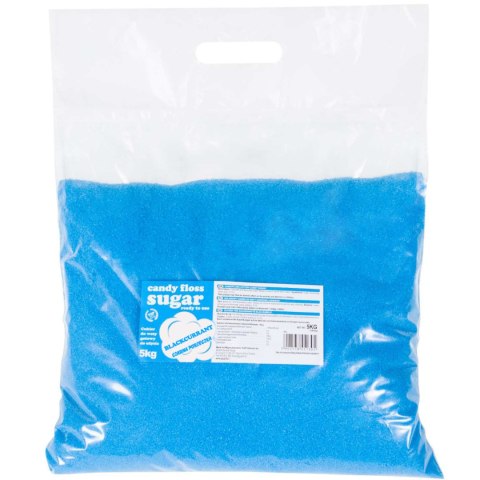 Kolorowy cukier do waty cukrowej niebieski o smaku czarnej porzeczki 5kg Kolorowy cukier do waty cukrowej niebieski o smaku czarnej porzeczki 5kg