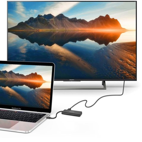Stacja dokująca adapter hub USB Typ C 6w1 100W PD czarny Stacja dokująca adapter hub USB Typ C 6w1 100W PD czarny