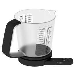 Adler Waga kuchenna z miarką AD 3178 Maksymalna waga (obciążenie) 5 kg, Dokładność 1 g, Czarny