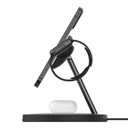 Bezprzewodowa podstawka ładująca Belkin Pro MagSafe 3w1 + zasilacz AC BOOST CHARGE Czarny, 15 W Bezprzewodowa podstawka ładująca Belkin Pro MagSafe 3w1 + zasilacz AC BOOST CHARGE Czarny, 15 W
