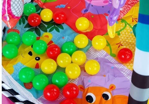 Mata Edukacyjna Basen z Piłkami Hipopotam dla Niemowlaka Mata Edukacyjna Basen z Piłkami Hipopotam dla Niemowlaka