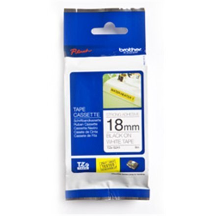Mocno klejąca taśma laminowana Brother TZe-S241 czarno na białym, TZe, 8 m, 1,8 cm Mocno klejąca taśma laminowana Brother TZe-S241 czarno na białym, TZe, 8 m, 1,8 cm