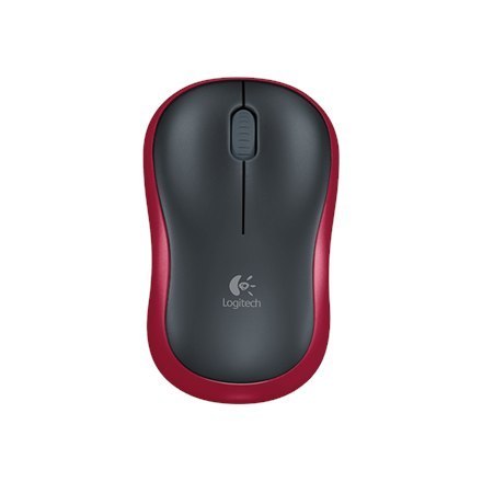 Mysz Logitech M185 Wireless, Nie, Czerwona, Tak, Połączenie bezprzewodowe