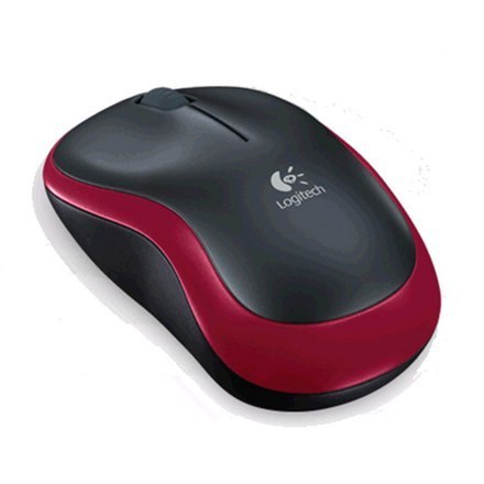 Mysz Logitech M185 Wireless, Nie, Czerwona, Tak, Połączenie bezprzewodowe
