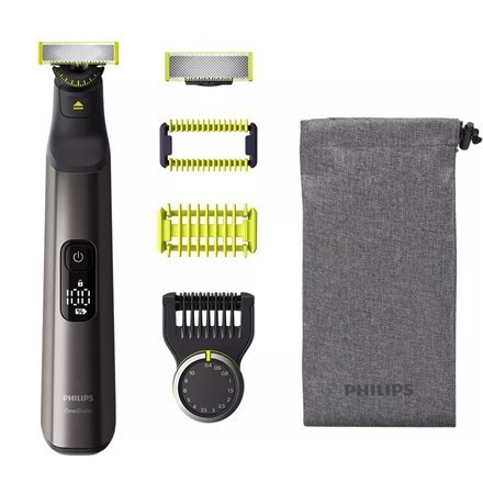 Philips QP6551/15 OneBlade Pro Trymer do włosów, twarzy i ciała Bezprzewodowy, Na mokro i na sucho, Liczba stopni długości 14, C Philips QP6551/15 OneBlade Pro Trymer do włosów, twarzy i ciała Bezprzewodowy, Na mokro i na sucho, Liczba stopni długości 14, C
