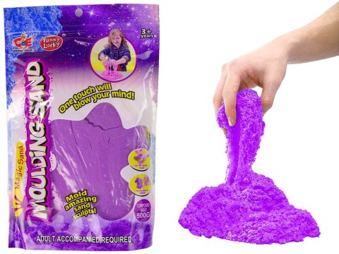 Piasek Kinetyczny Kolor Fioletowy 500g Magic Sand Zapas Piasek Kinetyczny Kolor Fioletowy 500g Magic Sand Zapas