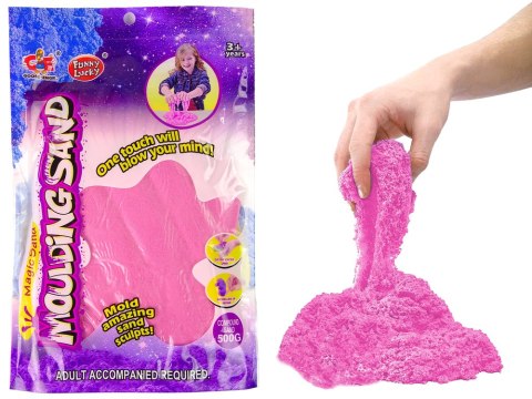 Piasek Kinetyczny Kolor Różowy 500g Magic Sand Zapas Piasek Kinetyczny Kolor Różowy 500g Magic Sand Zapas