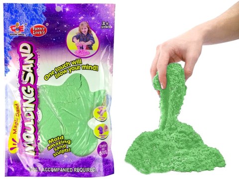Piasek Kinetyczny Kolor Zielony 500g Magic Sand Zapas Piasek Kinetyczny Kolor Zielony 500g Magic Sand Zapas