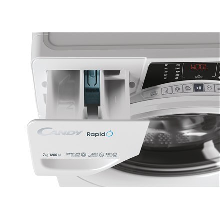 Pralka Cukierki RO4 1274DWMT/1-S Klasa efektywności energetycznej A, ładowanie od przodu, pojemność prania 7 kg, 1200 obr./min, Pralka Cukierki RO4 1274DWMT/1-S Klasa efektywności energetycznej A, ładowanie od przodu, pojemność prania 7 kg, 1200 obr./min,
