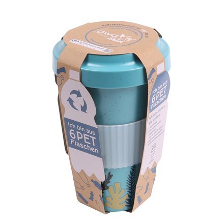 Stoneline Awave Filiżanka do kawy na wynos 21957 Pojemność 0,4 l, Materiał Silikon/rPET, Turkus Stoneline Awave Filiżanka do kawy na wynos 21957 Pojemność 0,4 l, Materiał Silikon/rPET, Turkus