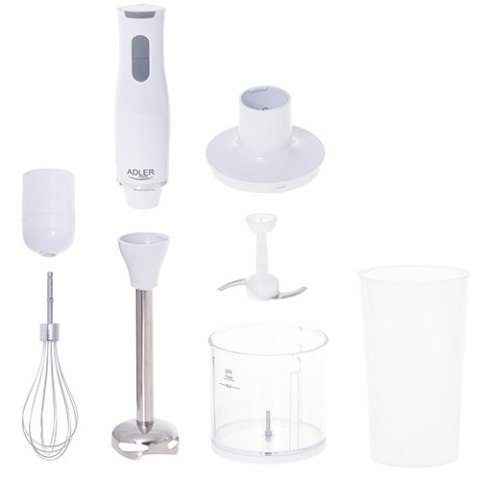 Adler Hand blender set AD 4620 Hand Blender, 800 W, Number of speeds 2, Chopper, White