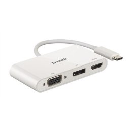 D-Link 3-in-1 USB-C to HDMI/VGA/DisplayPort Adapter DUB-V310 0,11 m