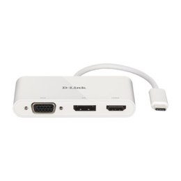 D-Link 3-in-1 USB-C to HDMI/VGA/DisplayPort Adapter DUB-V310 0,11 m