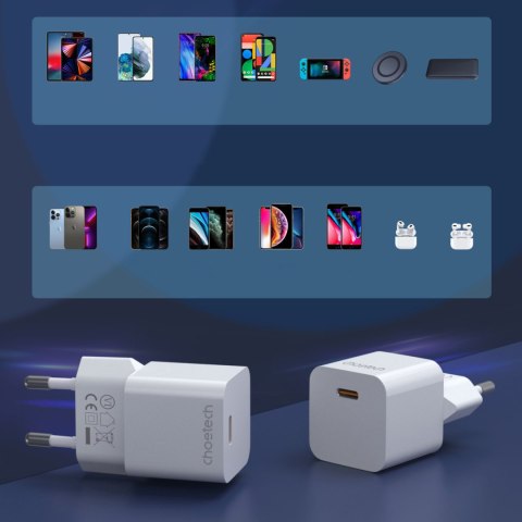 Ładowarka sieciowa 20W USB Typ C biały Ładowarka sieciowa 20W USB Typ C biały