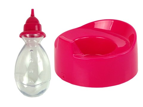 Lalka Bobas CiemnoRóżowa Nocnik Siusia Pije Kokardka 24 cm Lalka Bobas CiemnoRóżowa Nocnik Siusia Pije Kokardka 24 cm