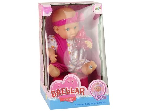 Lalka Bobas CiemnoRóżowa Nocnik Siusia Pije Kokardka 24 cm Lalka Bobas CiemnoRóżowa Nocnik Siusia Pije Kokardka 24 cm
