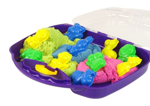 Magiczny Piasek Kinetyczny w Walizce 3 Kolory Foremki 1 kg Magiczny Piasek Kinetyczny w Walizce 3 Kolory Foremki 1 kg