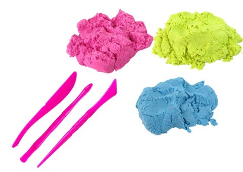 Magiczny Piasek Kinetyczny w Walizce 3 Kolory Foremki 1 kg Magiczny Piasek Kinetyczny w Walizce 3 Kolory Foremki 1 kg