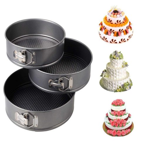 TORTOWNICE FORMY DO PIECZENIA 3 SZT. 24/26/28cm E-8013 TORTOWNICE FORMY DO PIECZENIA 3 SZT. 24/26/28cm E-8013