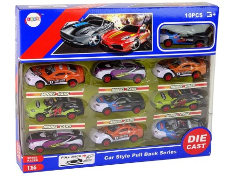 Zestaw Autek Resoraków 1:55 Metal Sportowe 10szt. Zestaw Autek Resoraków 1:55 Metal Sportowe 10szt.
