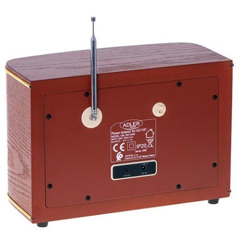 Adler Retro Radio AD 1187 Display LCD, AUX in, Wooden, Alarm function Adler Retro Radio AD 1187 Display LCD, AUX in, Wooden, Alarm function