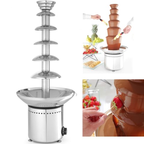 Fontanna do czekolady fondue 6 poziomów stalowa 300 W - Hendi 274163 Fontanna do czekolady fondue 6 poziomów stalowa 300 W - Hendi 274163