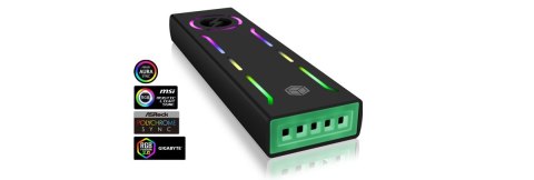 Raidsonic ICY BOX IB-G1826MF-C31 External Type-C gaming enclosure for M.2 NVMe SSD, ARGB Illumination USB 3.1 (Gen 2) Type-C an Raidsonic ICY BOX IB-G1826MF-C31 External Type-C gaming enclosure for M.2 NVMe SSD, ARGB Illumination USB 3.1 (Gen 2) Type-C an