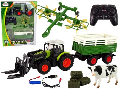 Zestaw Traktor R/C Maszyny Rolnicze 2,4G Zgrabiarka Akcesoria Zestaw Traktor R/C Maszyny Rolnicze 2,4G Zgrabiarka Akcesoria