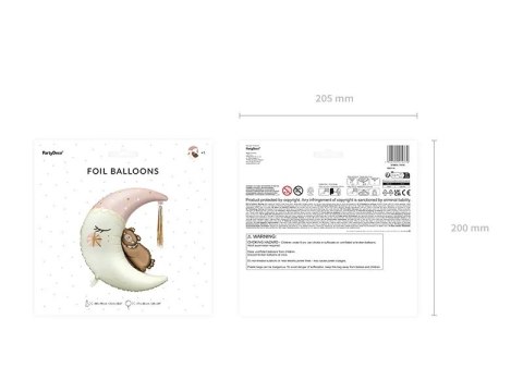 Balon foliowy Miś na księżycu 80cm x 98cm Balon foliowy Miś na księżycu 80cm x 98cm